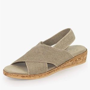Charleston Show Co Atlantic Solid Linen Cork Wedges sz 9 W